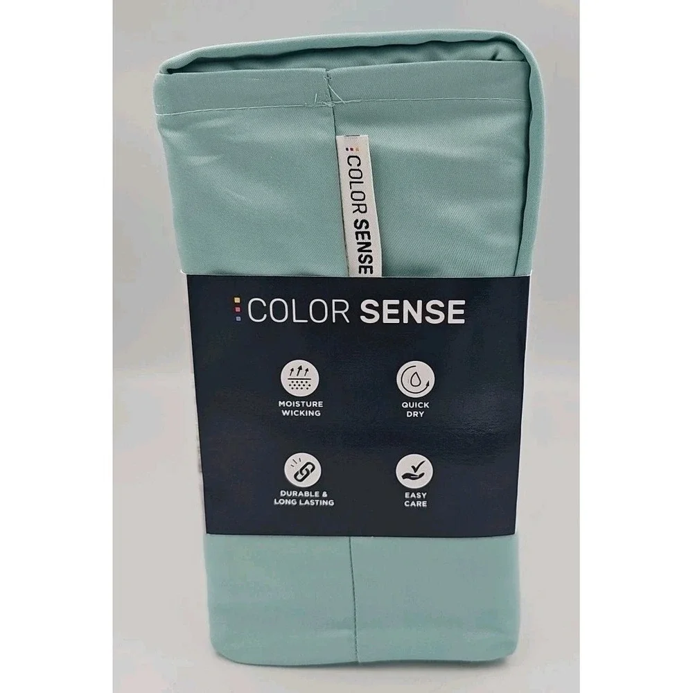 COLOR‎ SENSE 1200 Thread Count Cotton Rich King Sheet Set 4 Piece Aqua